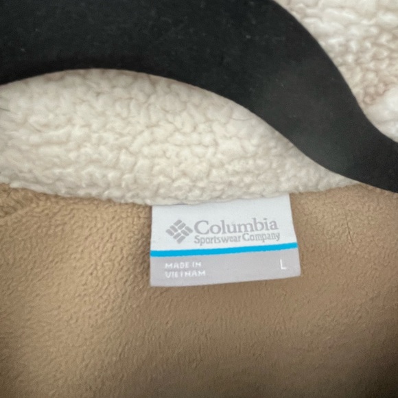 Columbia Cream and Brown Fleece Jacket - Picture 4 of 4